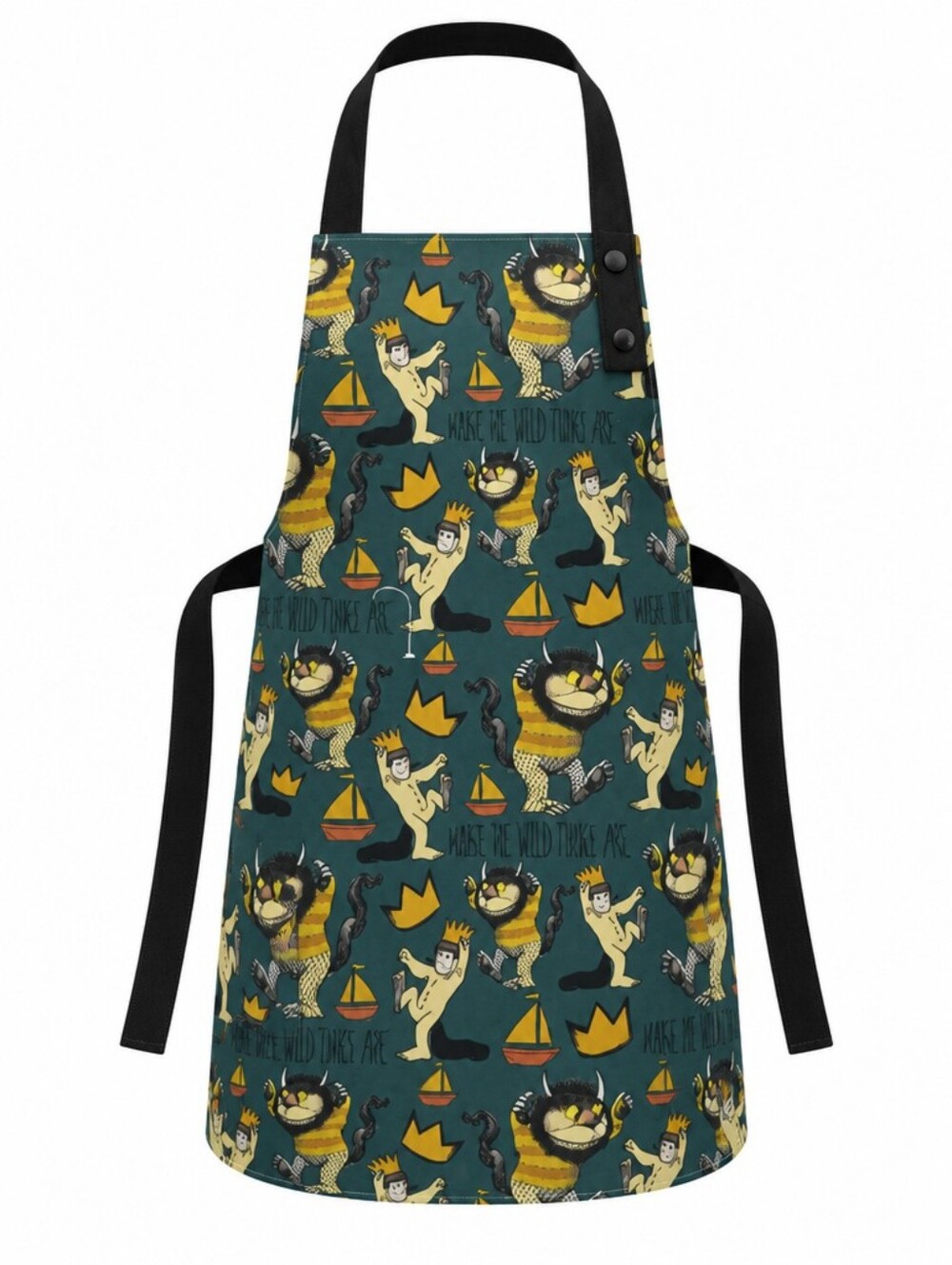 Kids Canvas Apron %100 Cotton Canvas Where The Wild Things Are Size 2-4 Years